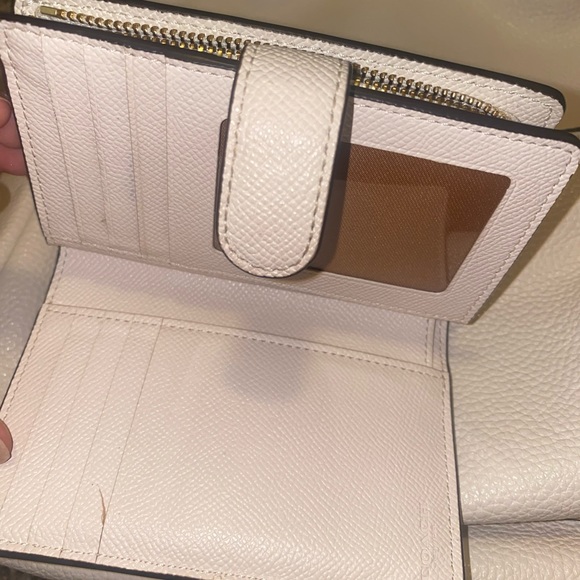White Coach leather backpack